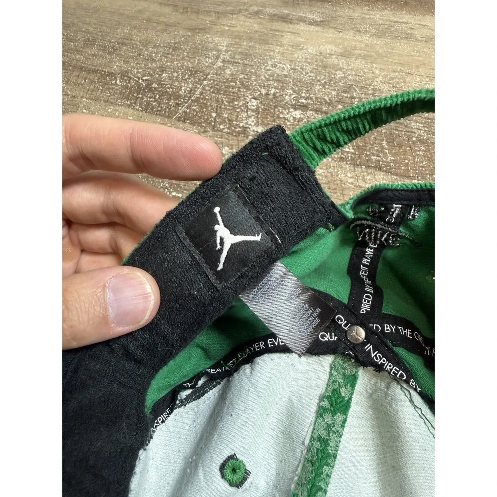 Air Jordan Wings Hat‎ Men Green Corduroy Jumpman Strap Back Cap